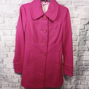 Anthropologie Tulle Pink Pea Coat XS